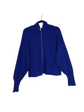 Cabi Blue Full-Zip Hooded Sweater Jacket XL Cotton Casual Women’s Knitwear